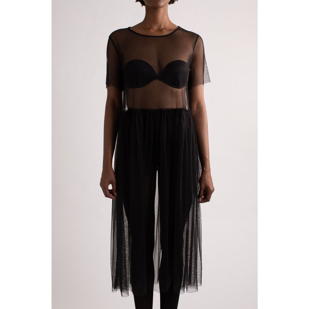 Black Sheer Tulle Dress
